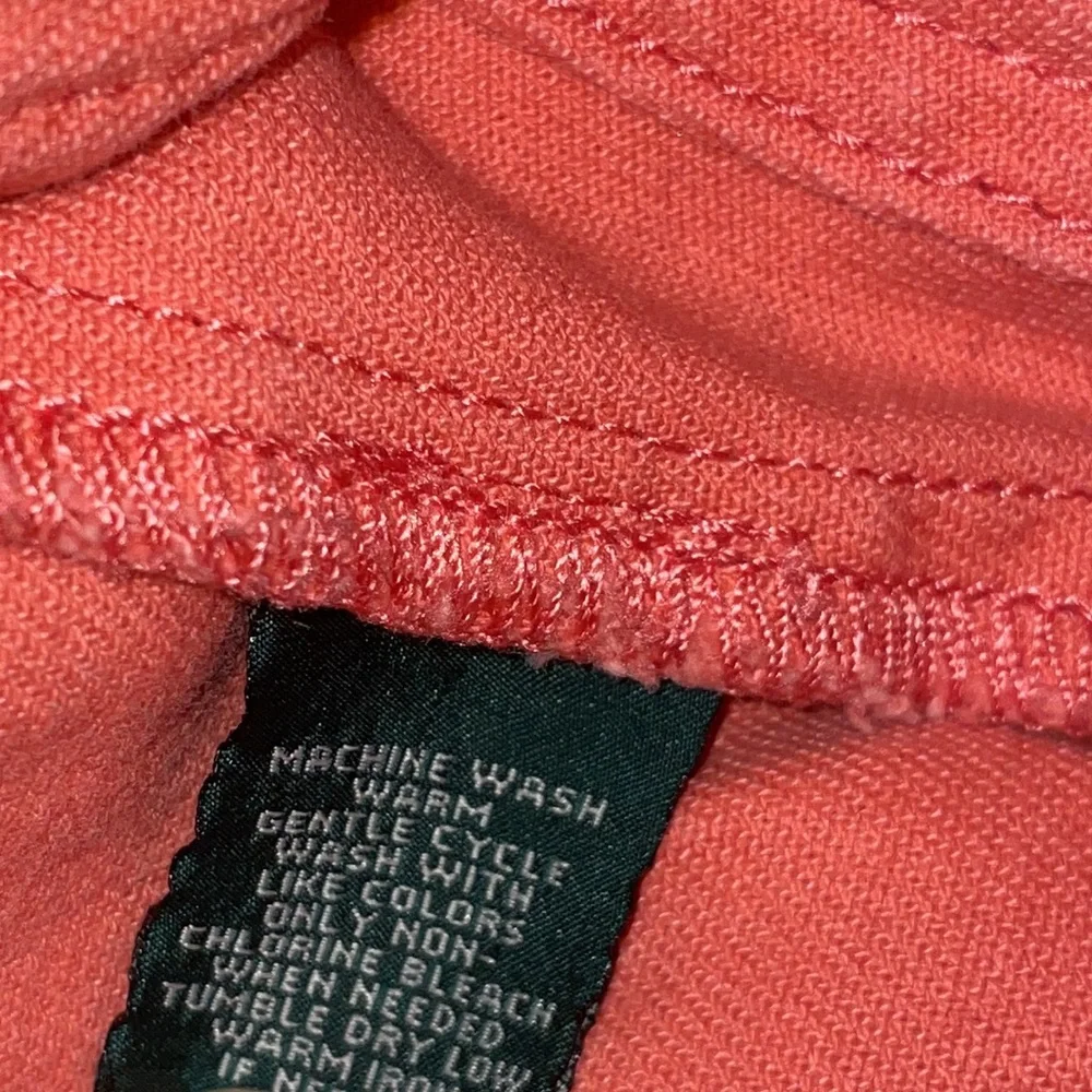 LRL Lauren Ralph Lauren color Denim Jean Jacket Petite Medium M /Coral